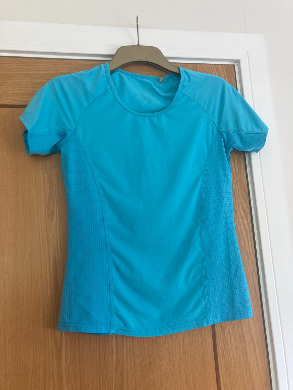 Ladies Blue Turquoise T-shirt Top Activewear UK 10 Debenhams Sports Running