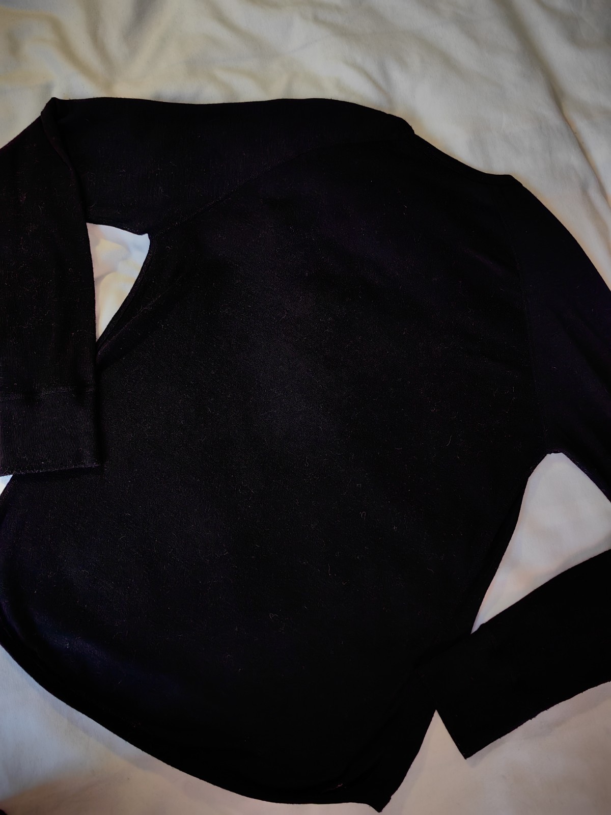 Areth 50% Wool Thermo Sz M-L Base Layer TShirt Long Sleeve Running Black
