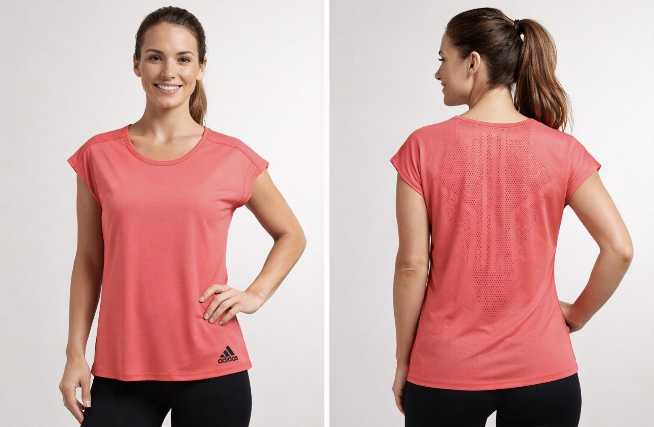 Adidas Climacool Top Womens M Coral Pink Athletic Shirt Vent Back