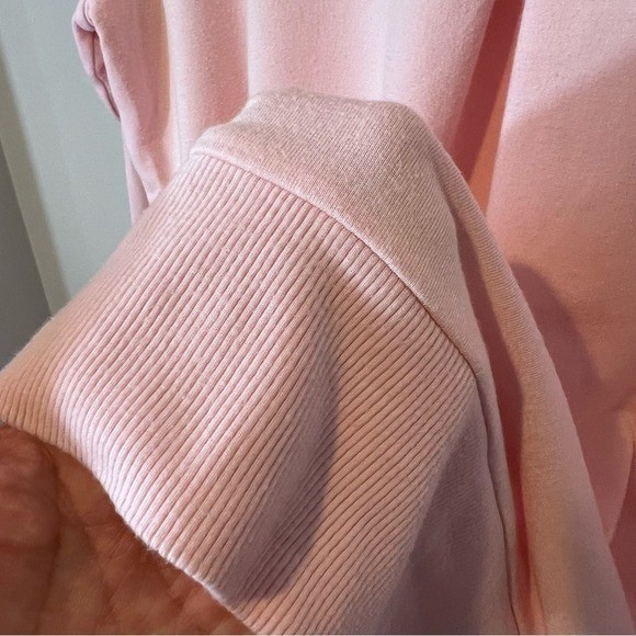 Everyday Athleisure Funnel Neck Pullover – Medium- Pink Soft Lightweight Cozy