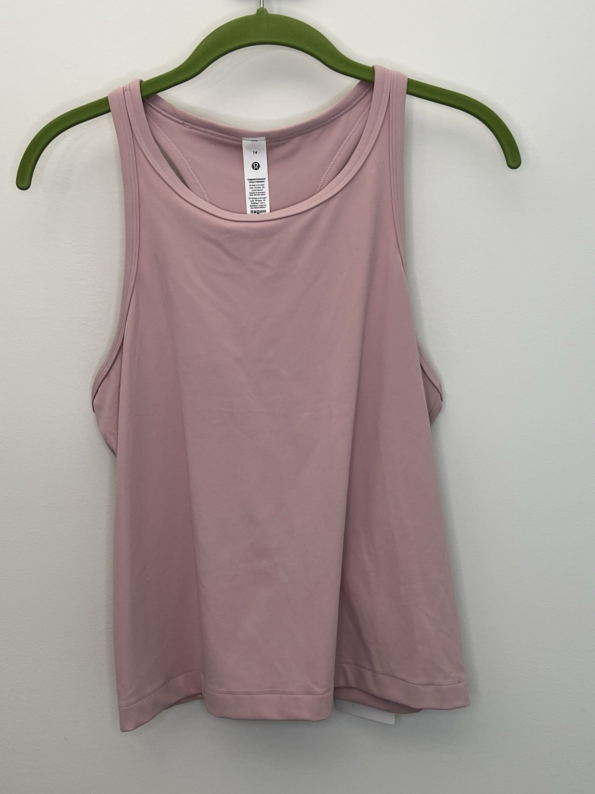NWT Size 14 Lululemon Align Waist Length Racerback Tank Top PKHZ Pink Haze