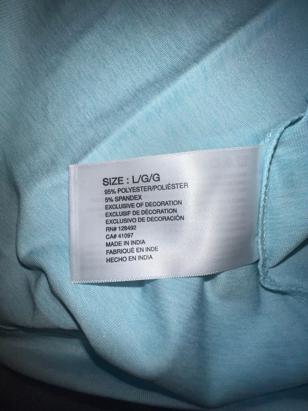 Greg Norman Womens Performance Stretch 1/4 Zip Long Sleeve Pullover Top L Aqua