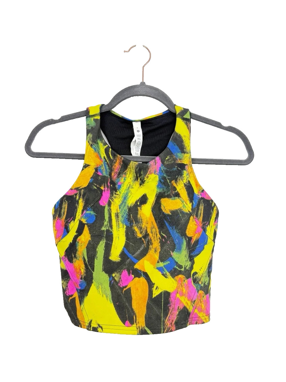Lululemon Invigorate Training Tank Top Undertone Black Multi Size 6