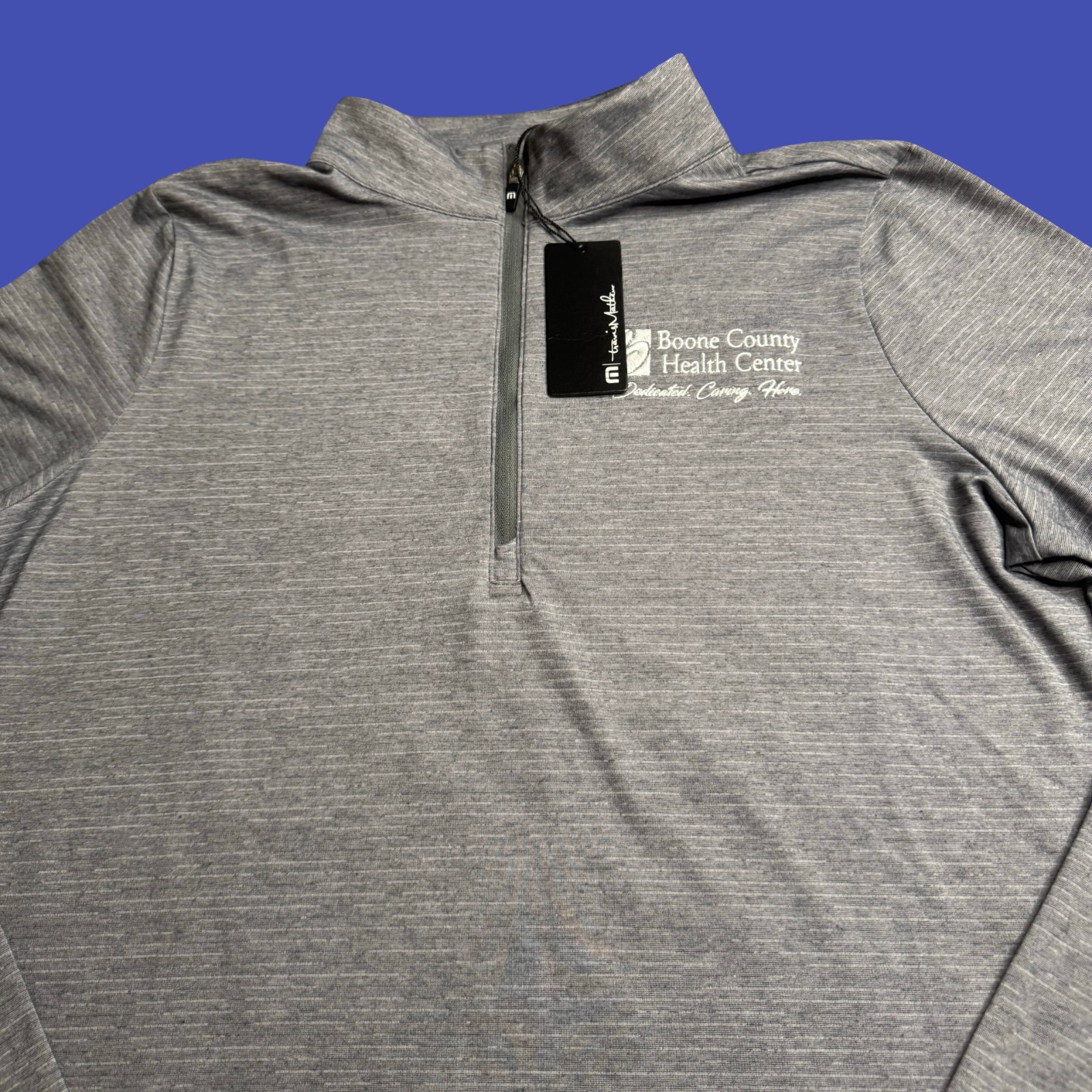 Travis Mathew Crestview Pullover Womens L Gray 1/4 Zip Golf Performance NWT