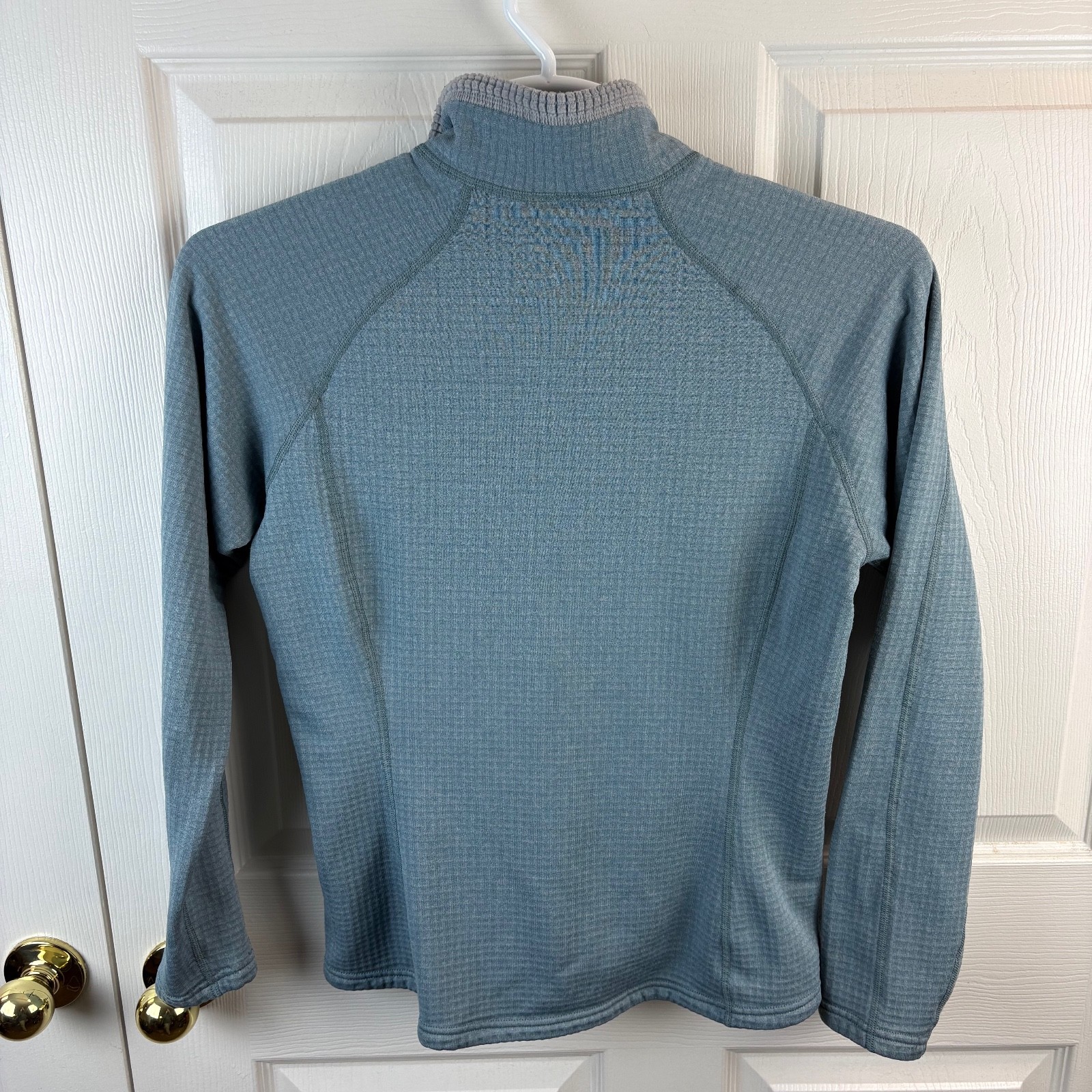 Patagonia R1 Flash Pullover Grid Waffle Blue 1/2 Zip Small S Women’s