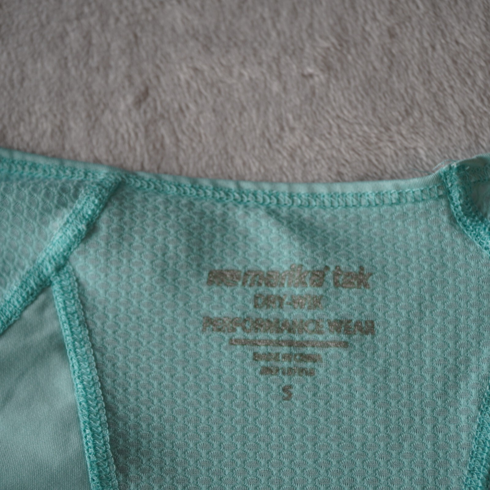Marika Tek Dry-Wik Performance Tee Size Small Aqua Short Sleeve