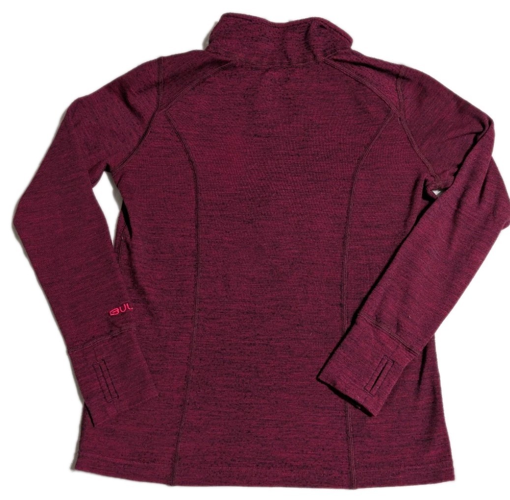 BULA Merino Wool Quarter Zip Base Layer Womens XS Pink Thermal Ski Top