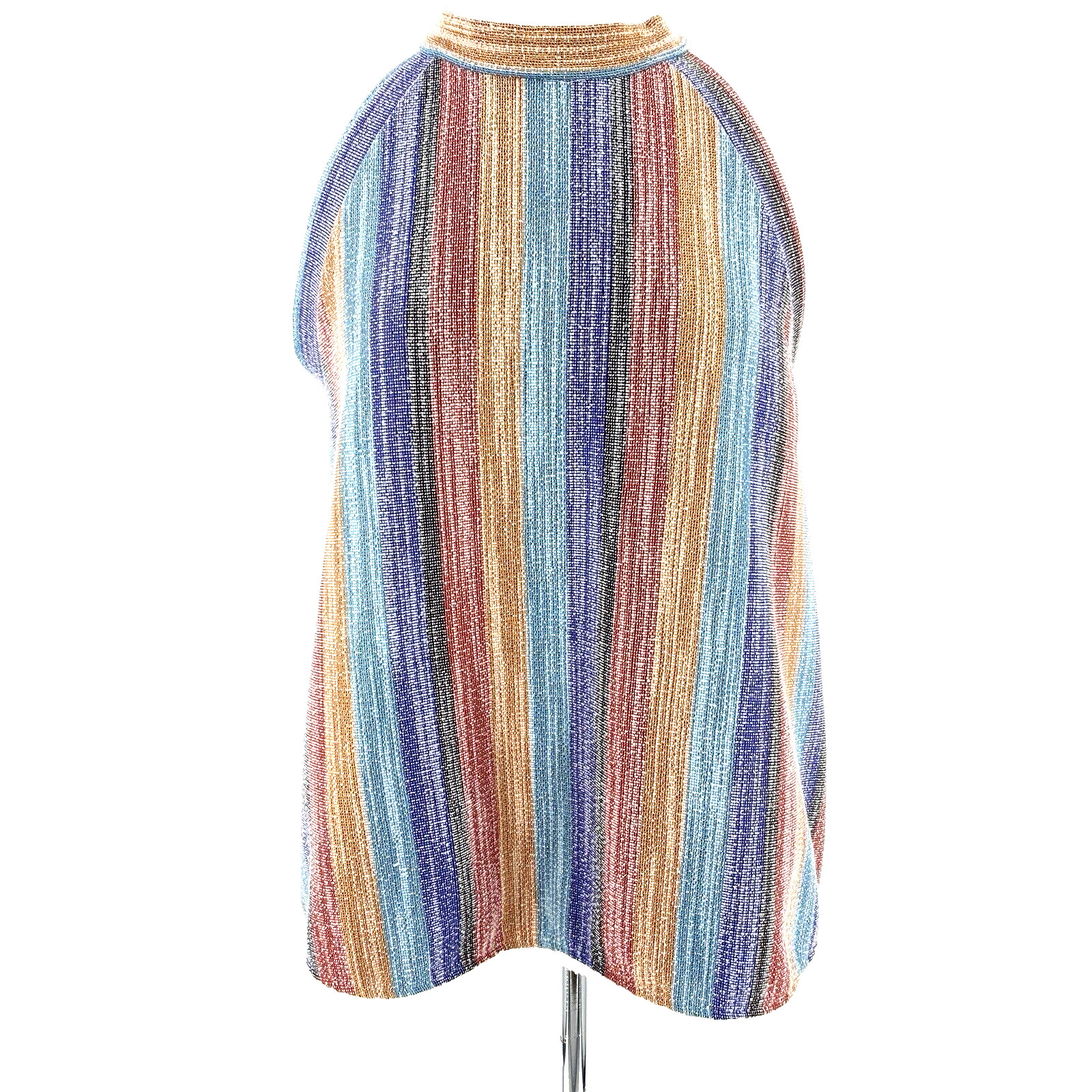 W5 Anthropologie Halter Top Tunic XL Woven Striped Rainbow Boho Hippie Festival