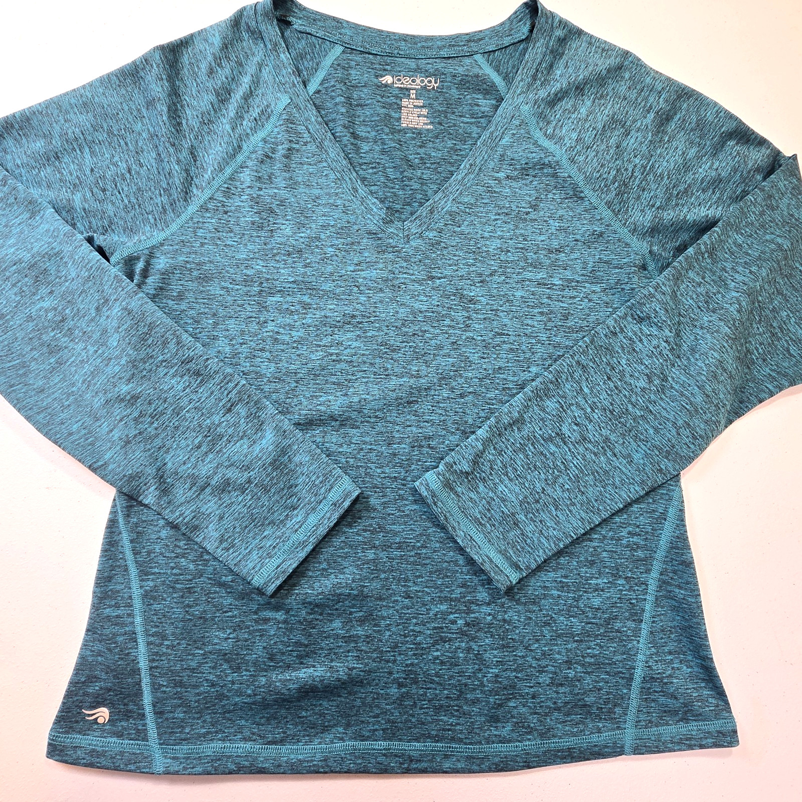 Ideology Performance SZ M Athletic Women’s Top Teal Long Sleeve Athleisure