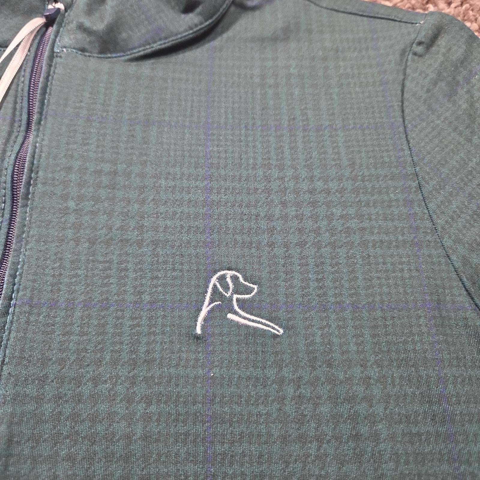 RHOBACK Pullover Womens Medium Q-Zip Performance Golf Snowy Glen Plaid NWT