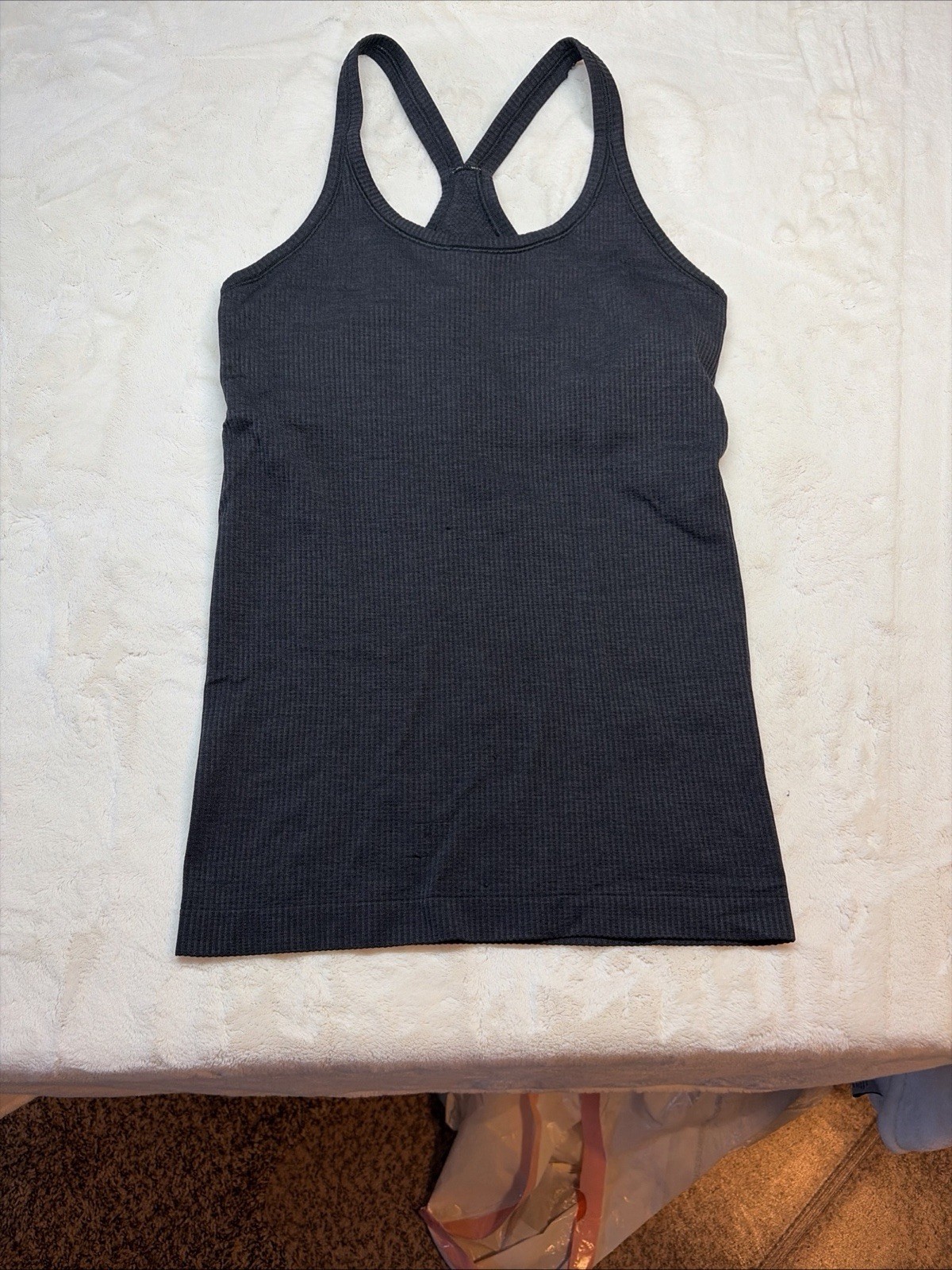Lululemon Ebb to Street Tank Top *Light Support B/C Cup Graphite Grey Sz 6