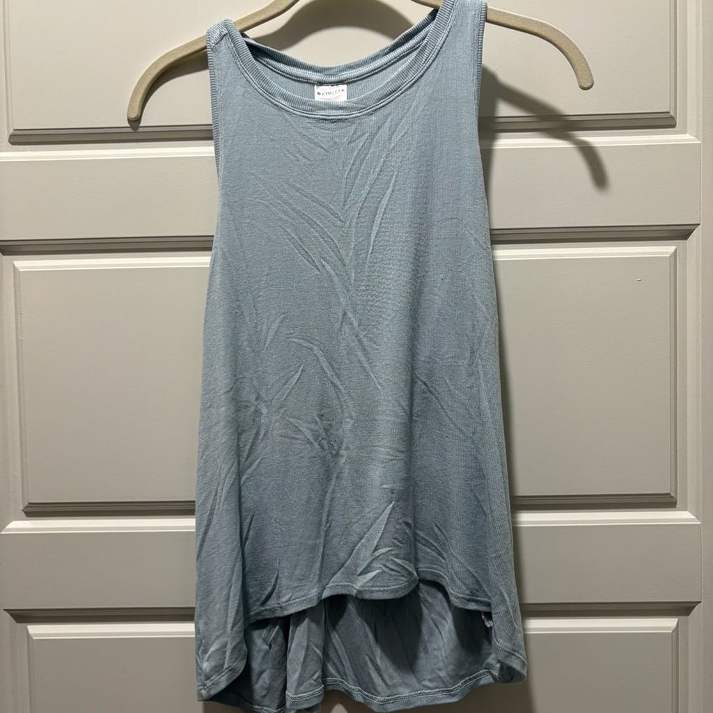 Athleta Ribbed Racerback High-Low Hem Tank Top