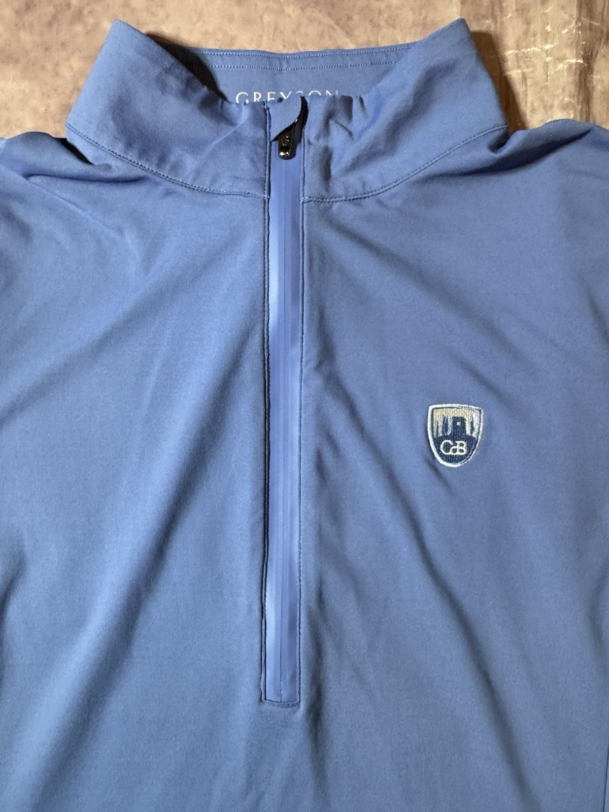 Greyson Halley 1/4 Zip Pullover Womens Large Performance Golf Shirt Blue-Gray
