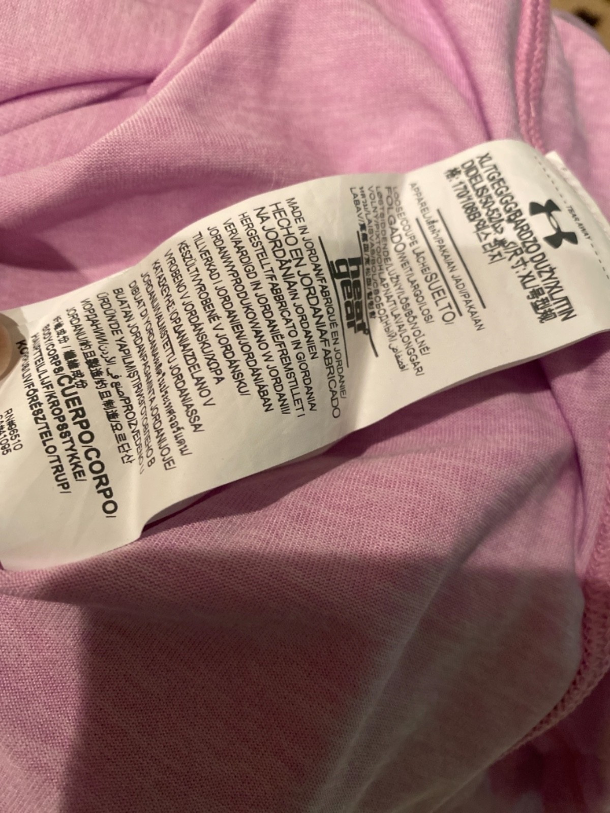Under Armour Pullover Pink Athletic Tech 1/2 Zip HEATGEAR Loose Top Womens XL