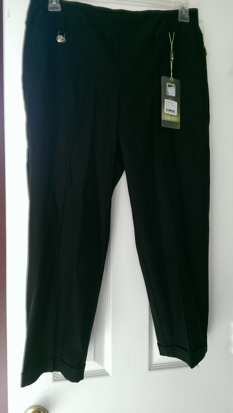 NWT Ladies SWING CONTROL Lisette Sport BLACK GOLF CAPRIS sizes 10, 12, 14 16