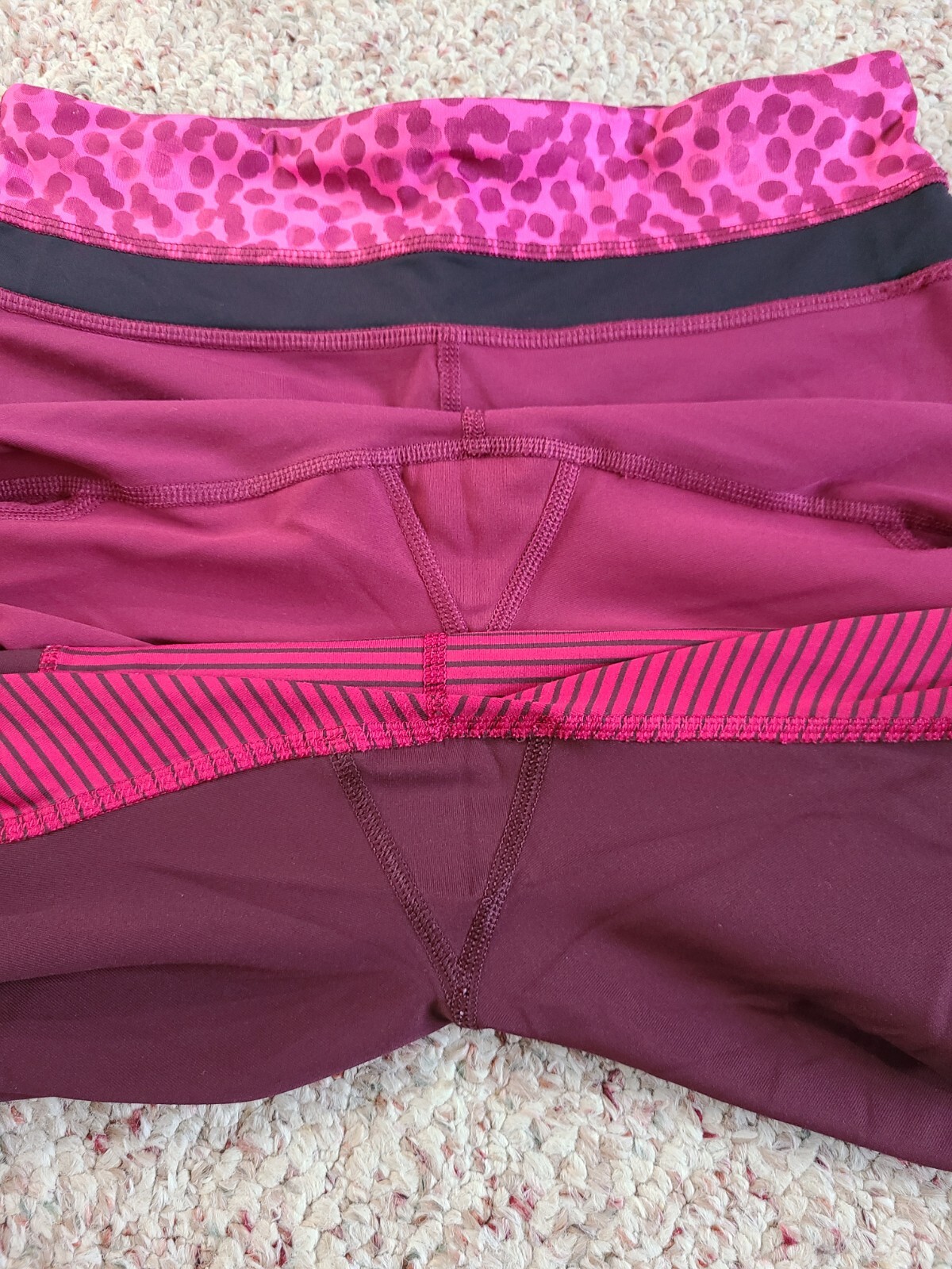 Lululemon Burgundy Bundle Size 4 (Sm) 2 Crop Leggings & Cool Racerback Tank EUC