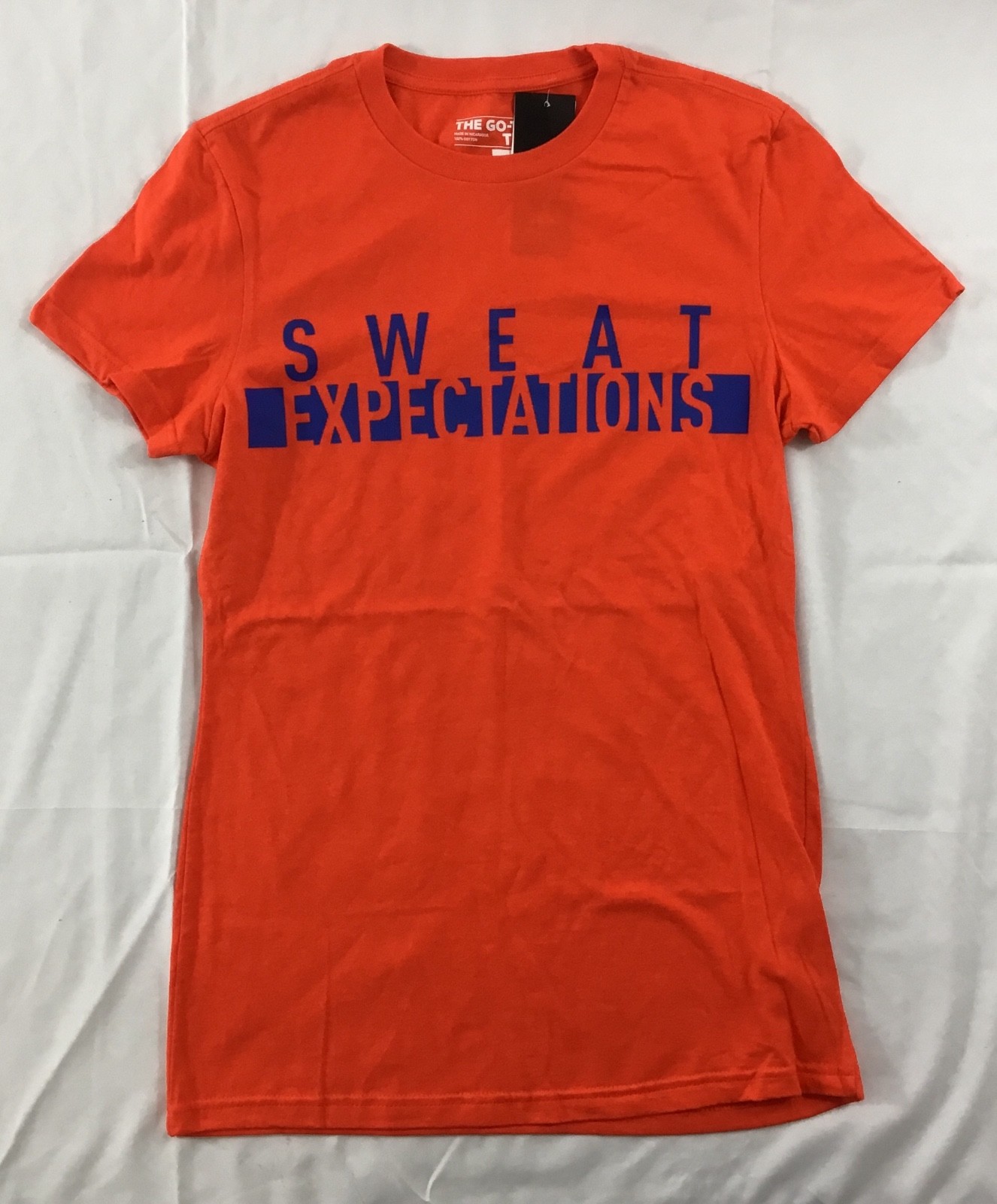Adidas Women’s Go-To Tee Shirt Sweat Expectations Orange CA9875 Size M