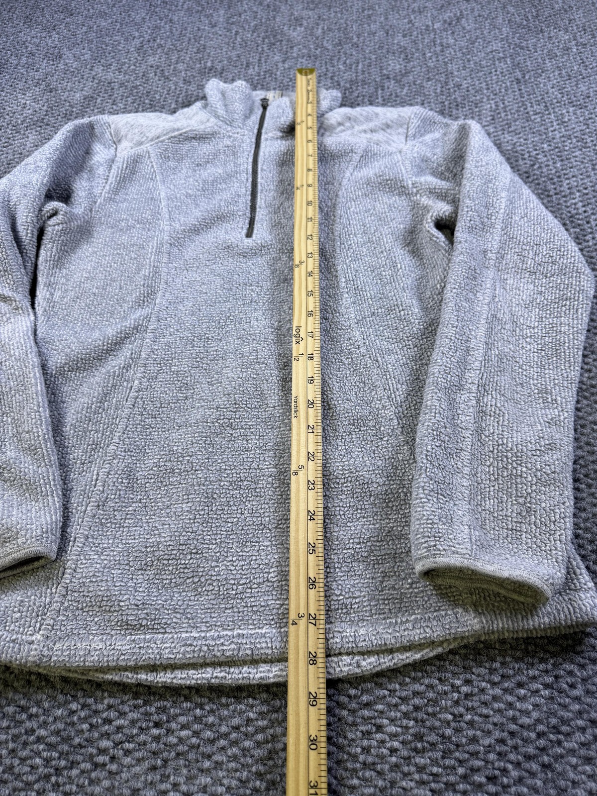 Kuhl Pullover Womens Medium Gray 1/4 Zip Fleece Outdoor Hiking Long Sleeve