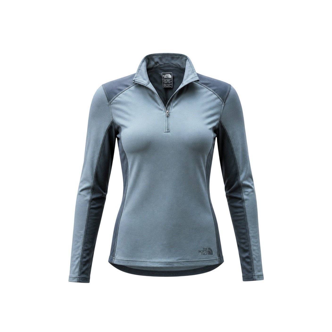 The North Face Womens FlashDry Quarter Zip Pullover Grey Long Sleeve Top Large