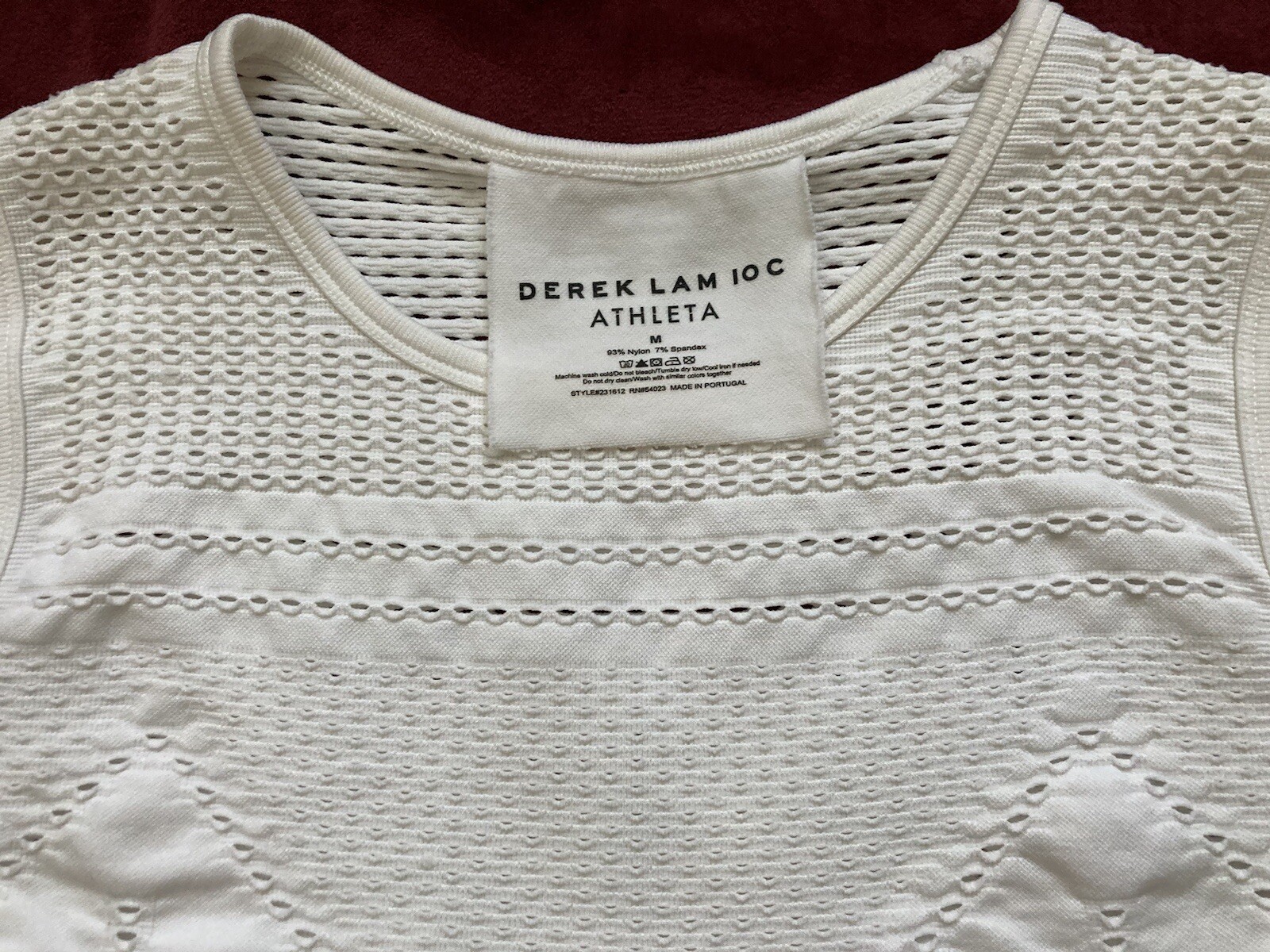 DEREK LAM 10C x ATHLETA Round Neck Sleeveless Top White size M