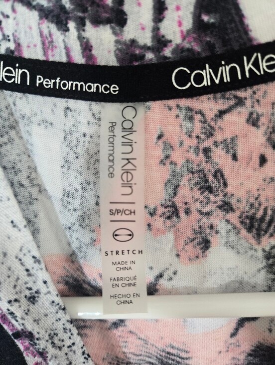 *NEW* Calvin Klein Performance Abstract Graffiti Muscle Tank Pink/Black/White, S