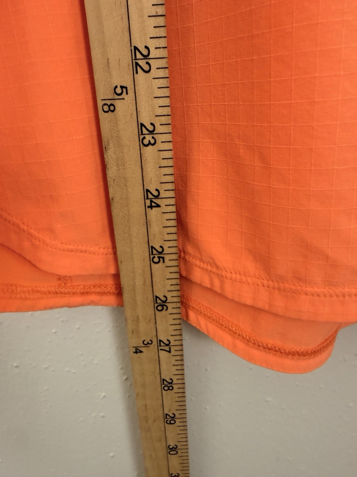 Lululemon Lightweight Stretch Run Shirt Womens Sz 16 Reflective Dots Orange
