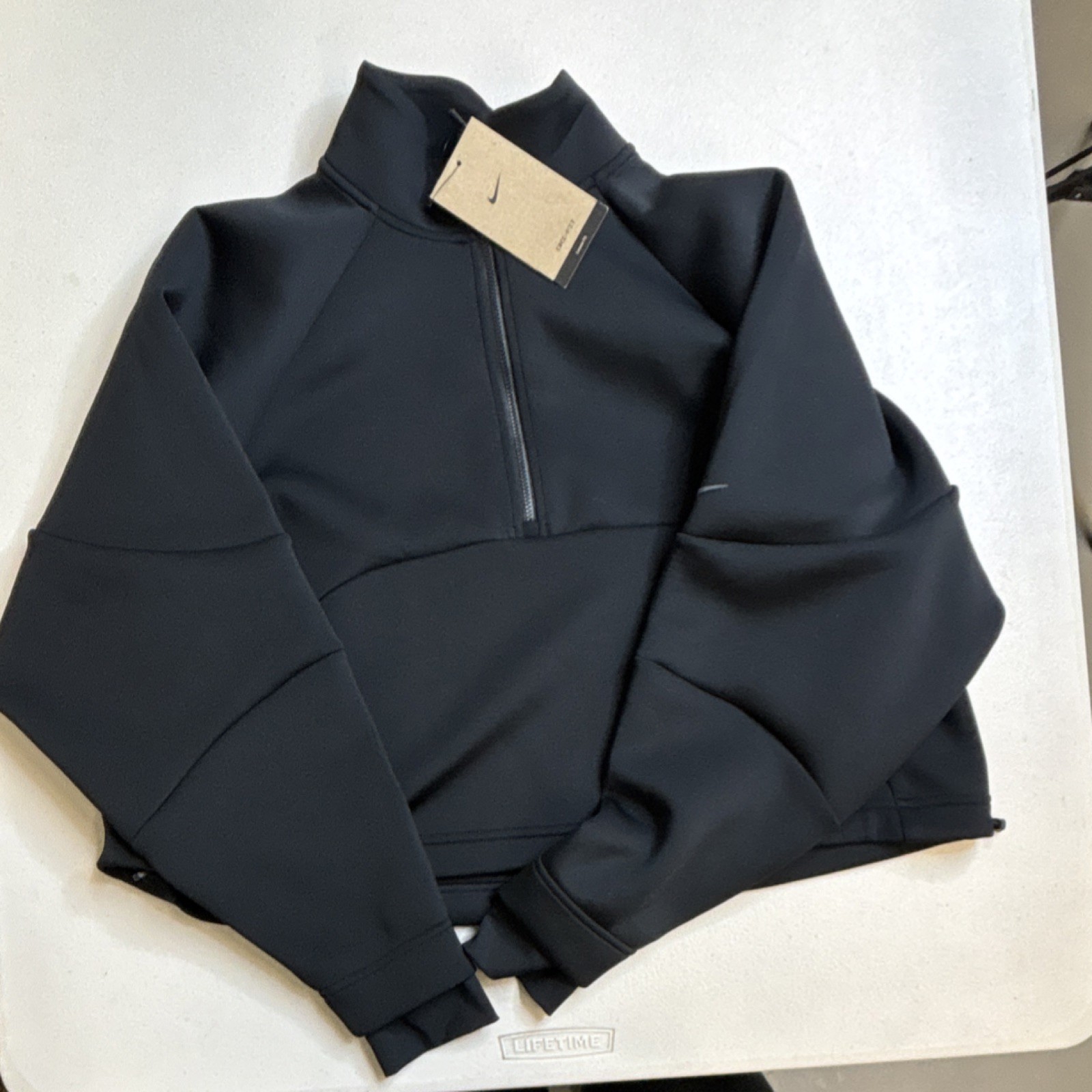 Nike Women’s Black Training 1/4 Zip Pullover Sweatshirt Mock Neck Size L