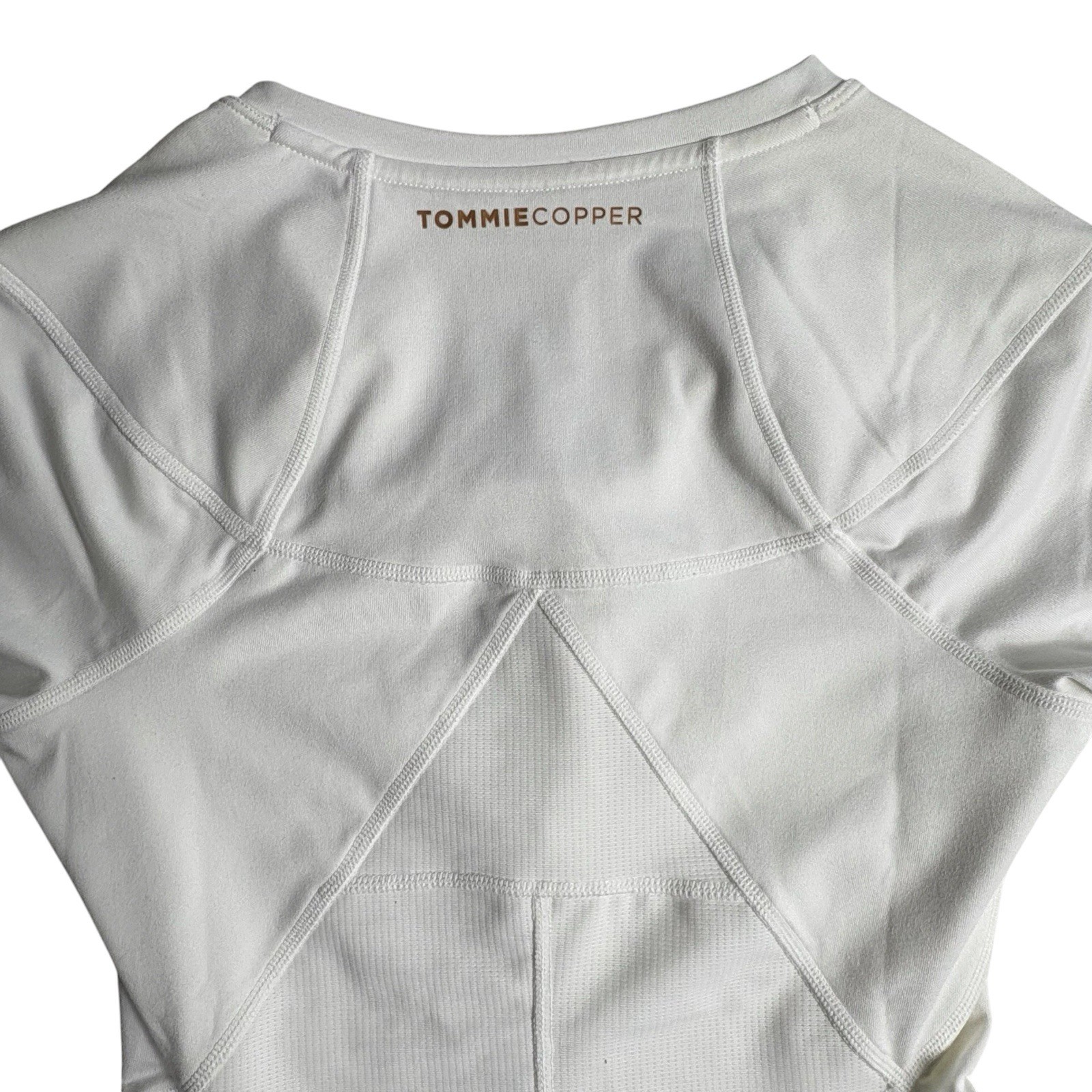 Tommie Copper Full Back Support Compression Shirt White Size M Zip Front $115