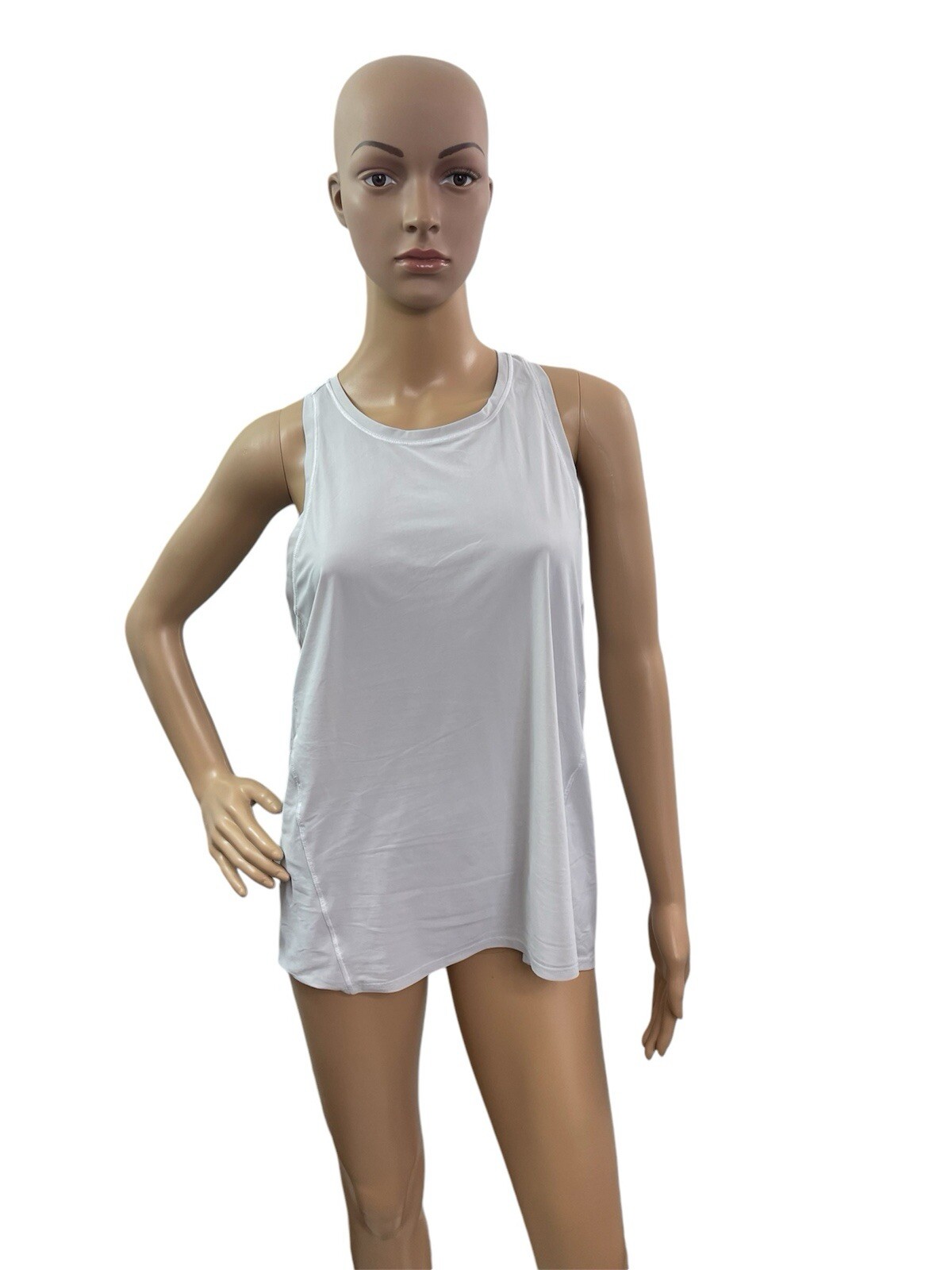 Athleta Women’s Size Medium Round Neck Solid Gray Sleeveless Athletic Tank Top