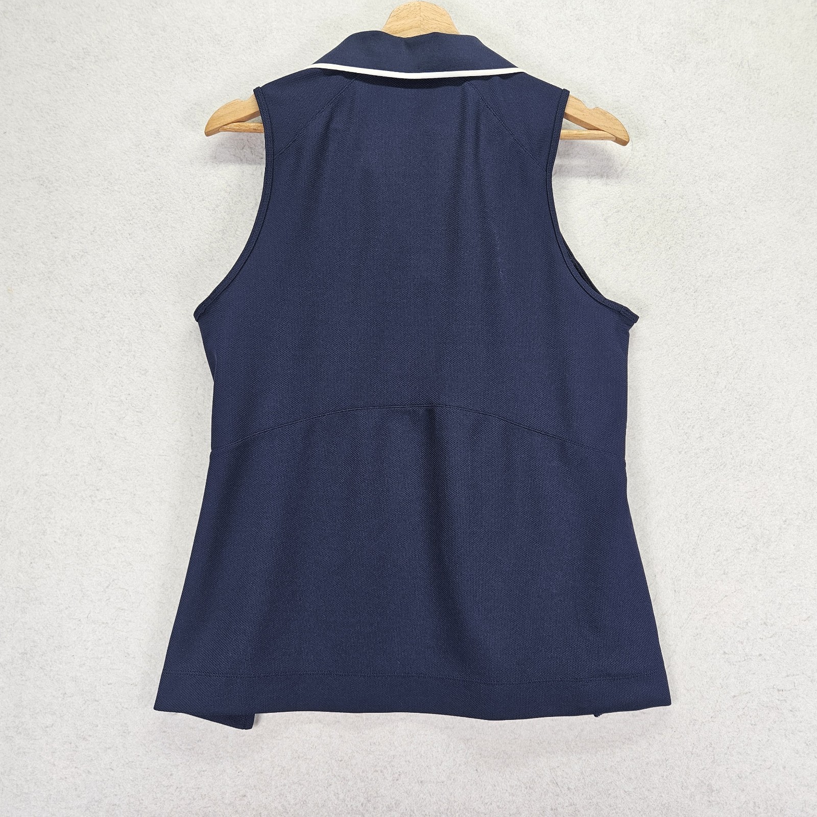 Athleta Blue Recycled Performance Polyester Polo Tank Top Golf Tennis Women Sz M