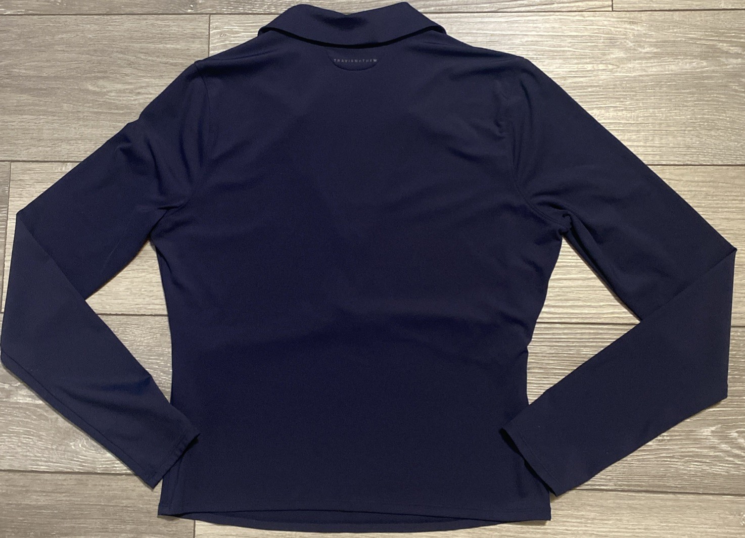 Travis Mathew Top Womens Large Where It Counts V Neck Blue Tennis Pickleball EUC