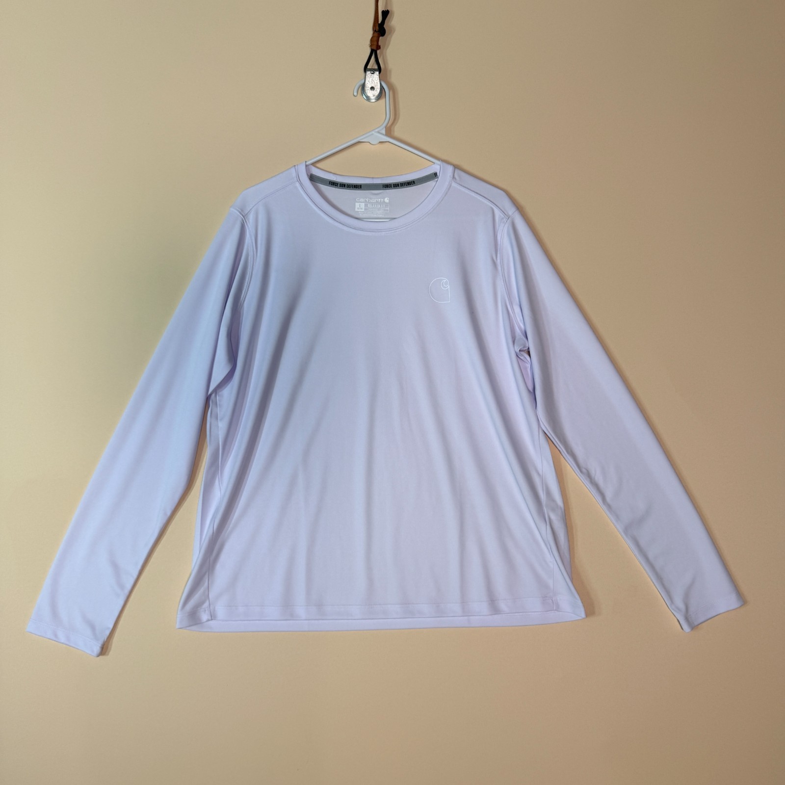 Carhartt Sun Defender Base Layer Crew Neck Long Sleeve T-Shirt Purple Large L