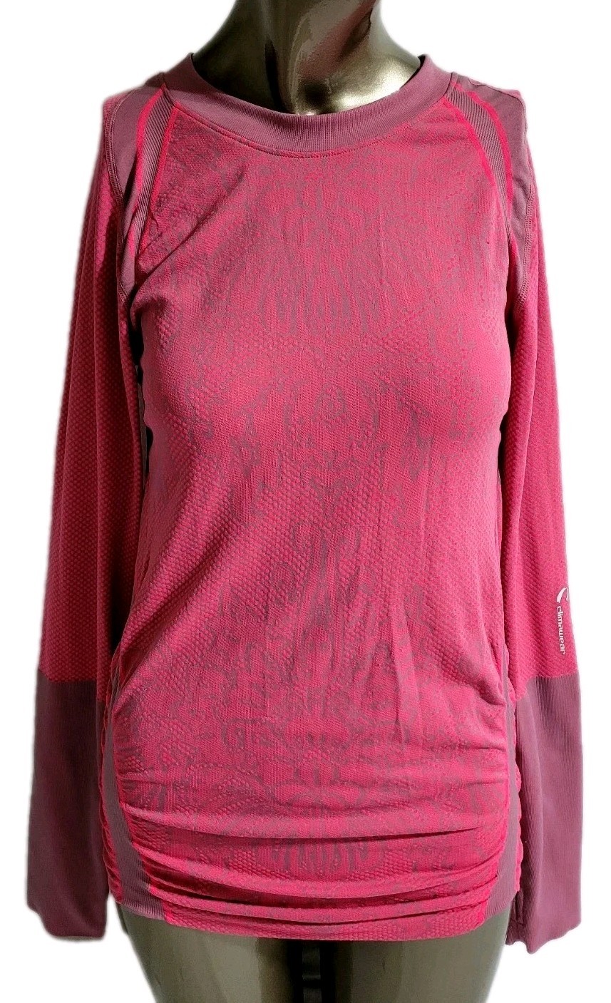 Climawear Seamless Long Sleeve Athletic Top Womens Size M Stretch Activewear