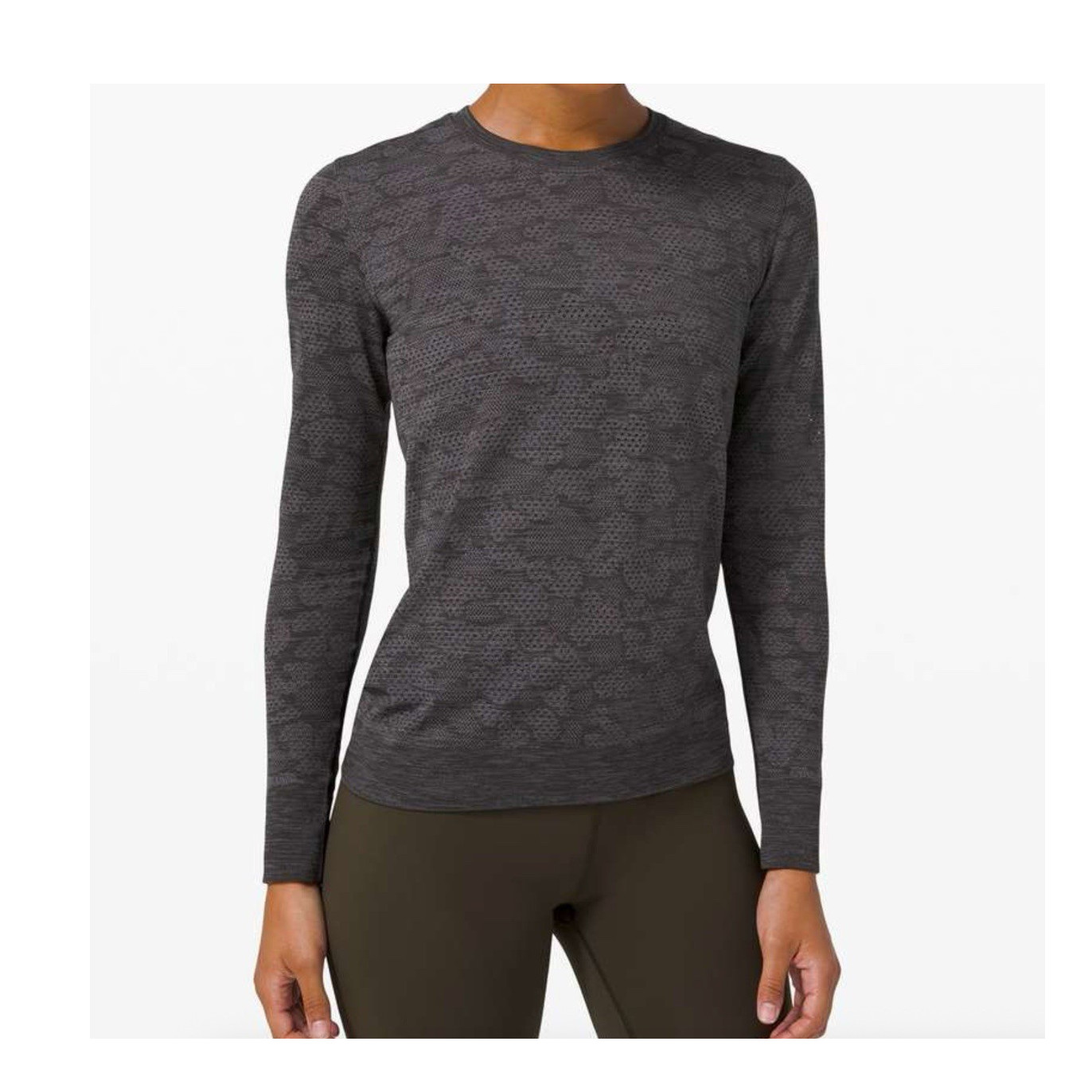Lululemon Breeze By Long Sleeve in Polar Spots Size 8 – Gray Camo T Shirt Tee