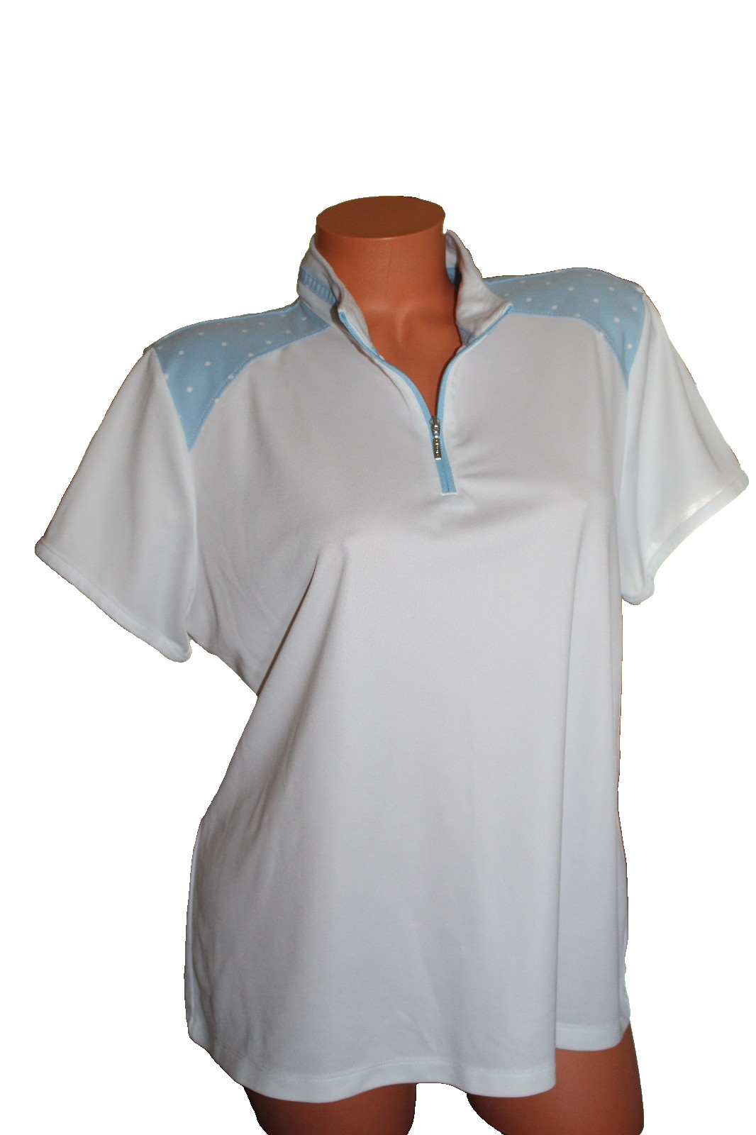 IZOD Womens Size XL Golf polo Shirt White Blue