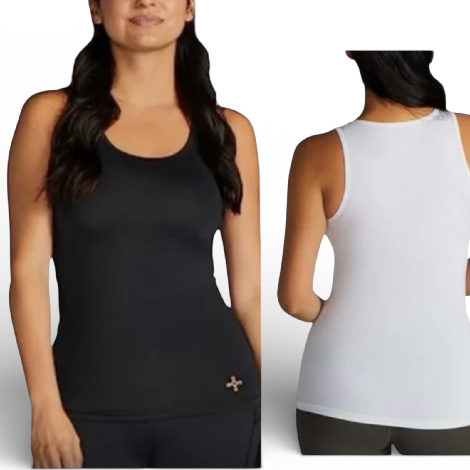 Tommie Copper Women’s Core Tank Black and White 2 Pack 0990WR L/3XL