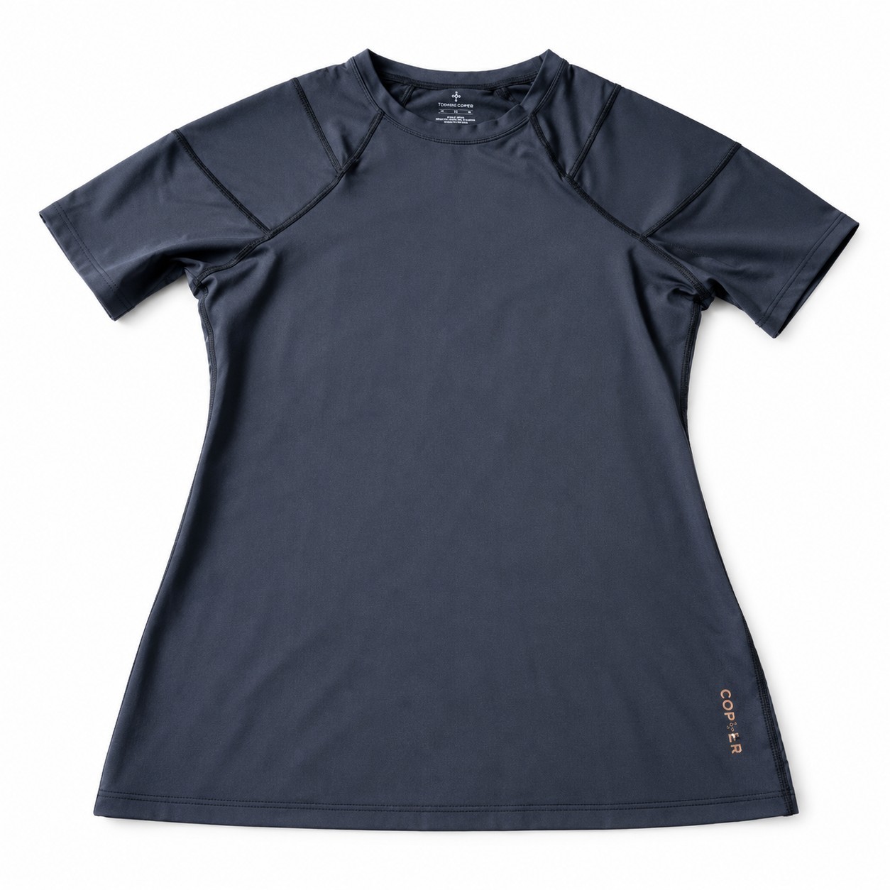 Tommie Copper Womens Medium Compression Support Shirt Black Short Sleeve Posture