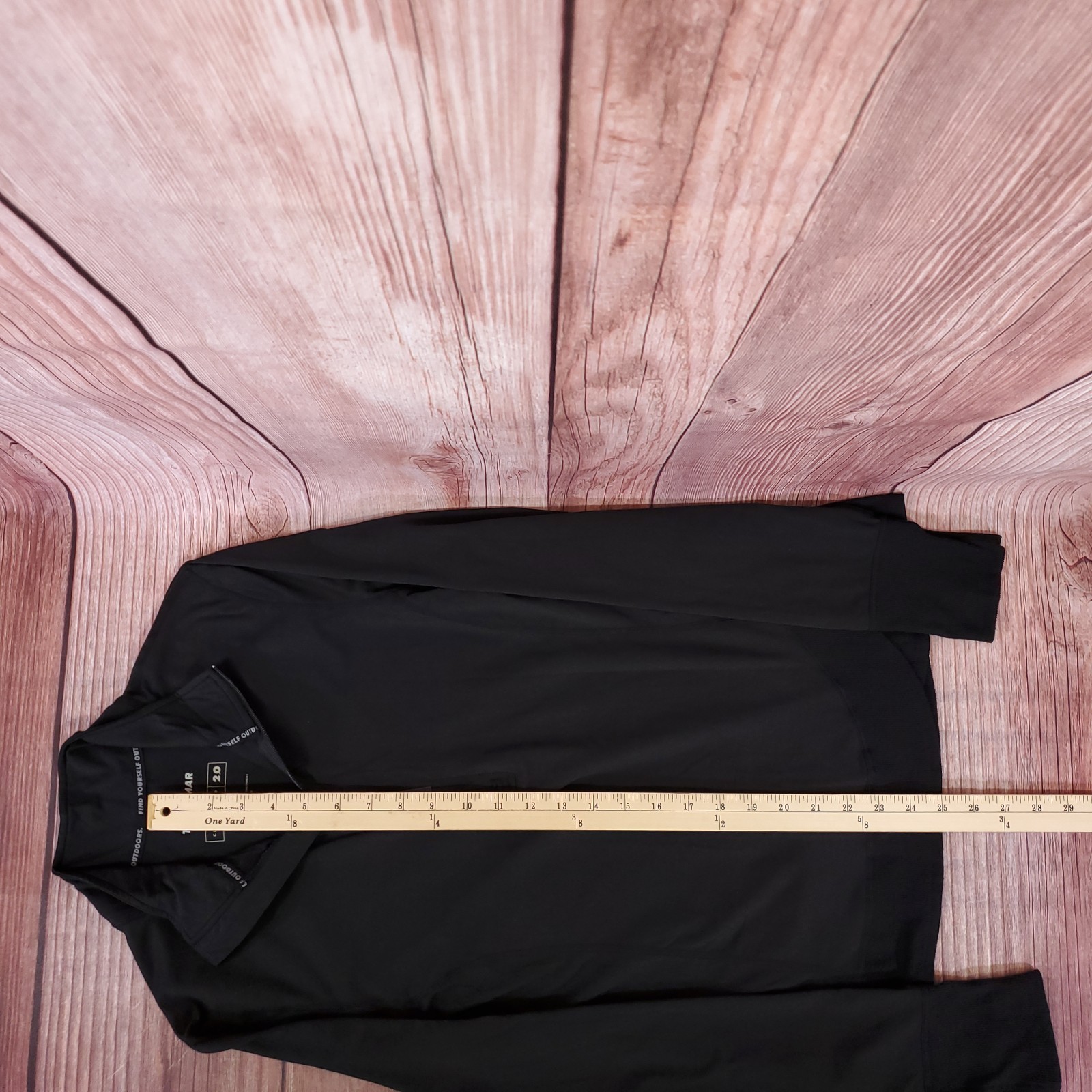 Terramar Womens Large 2.0 Cloud Nine Half Zip Base Layer Top Pullover Black