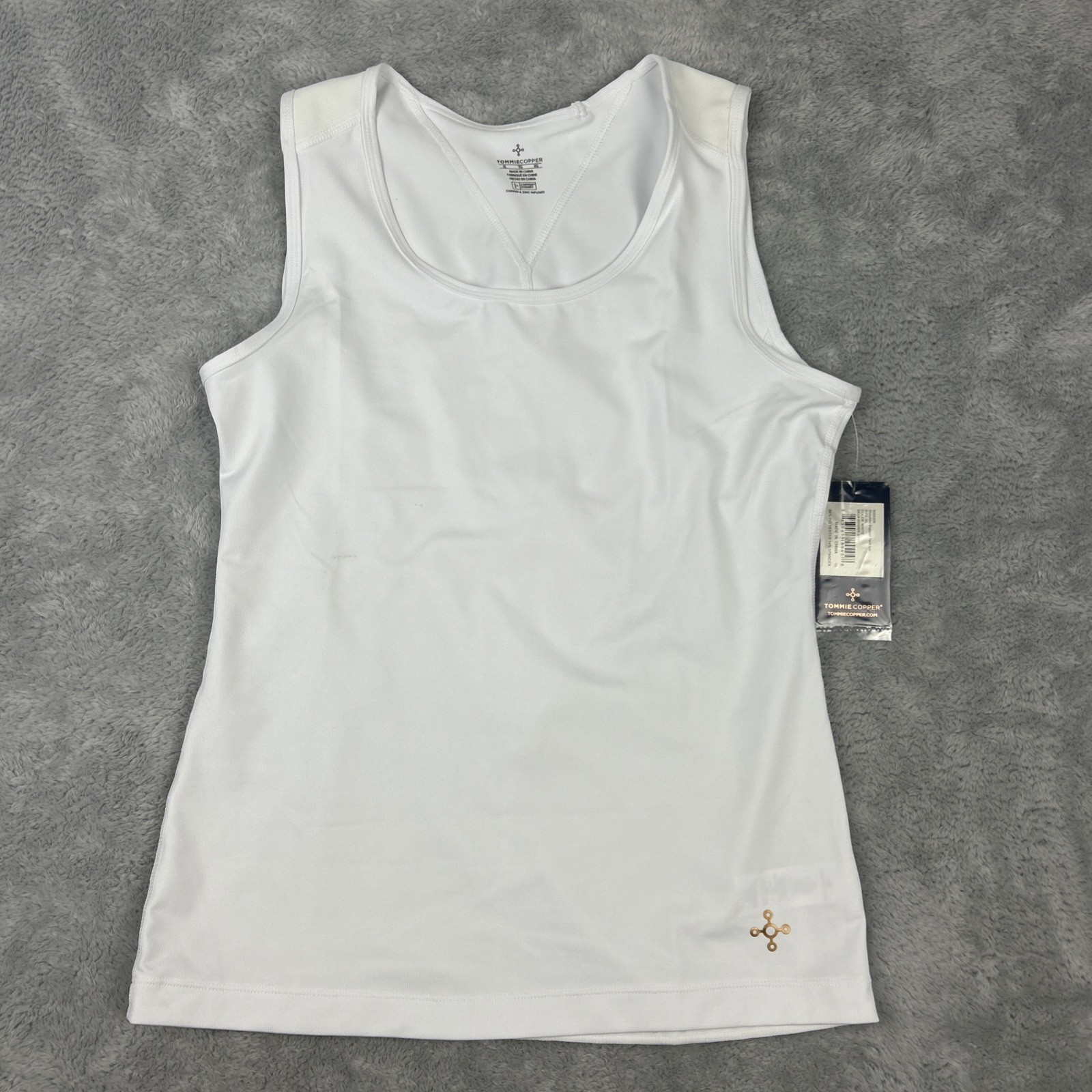 NWT Tommie Copper Shirt Womens XL Shoulder Centric Support Tank Top White