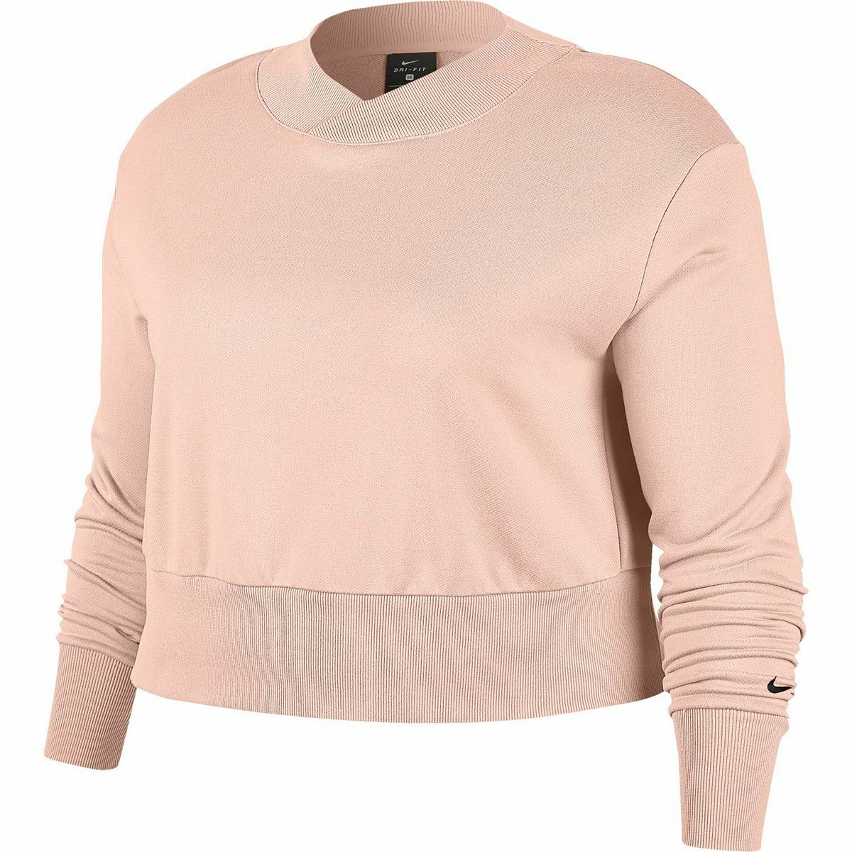 Nike Dri-Fit Fleece Training CROP Sweatshirt PINK (Plus Size 3X) NWT MSRP $55