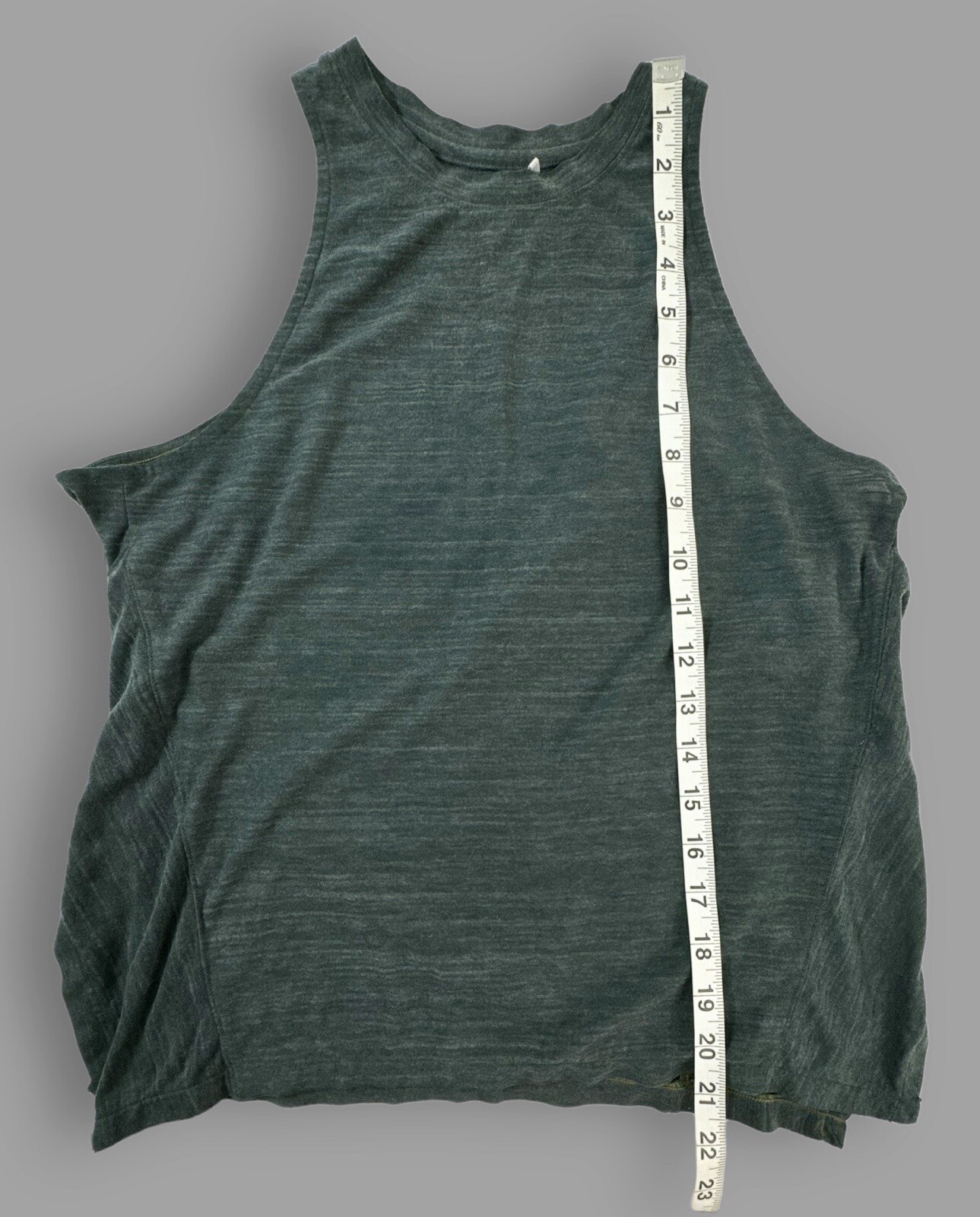 prAna North Star Recycled Split Side Active Tank in Dark Green Size S Small