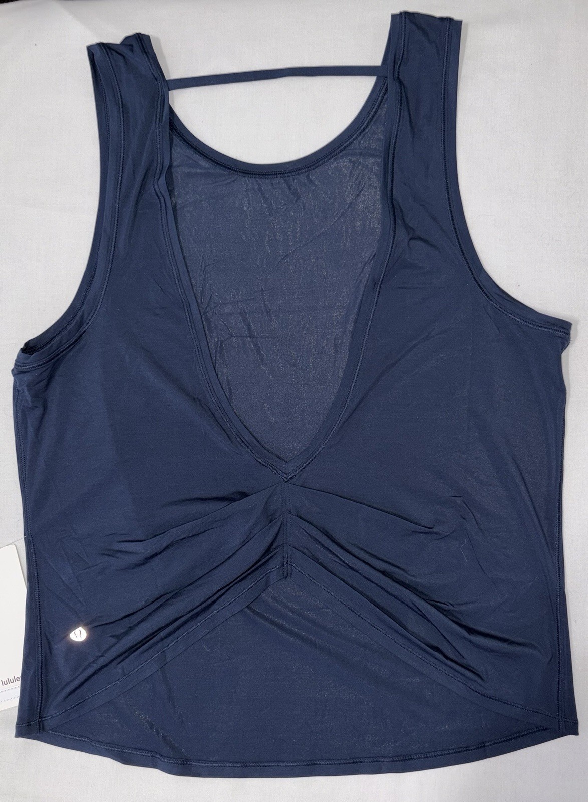NWT💎LULULEMON💎SIZE 12💎DEEP STRETCH TANK💎AUTHENTIC💎HIP LENGTH💎TRUE NAVY