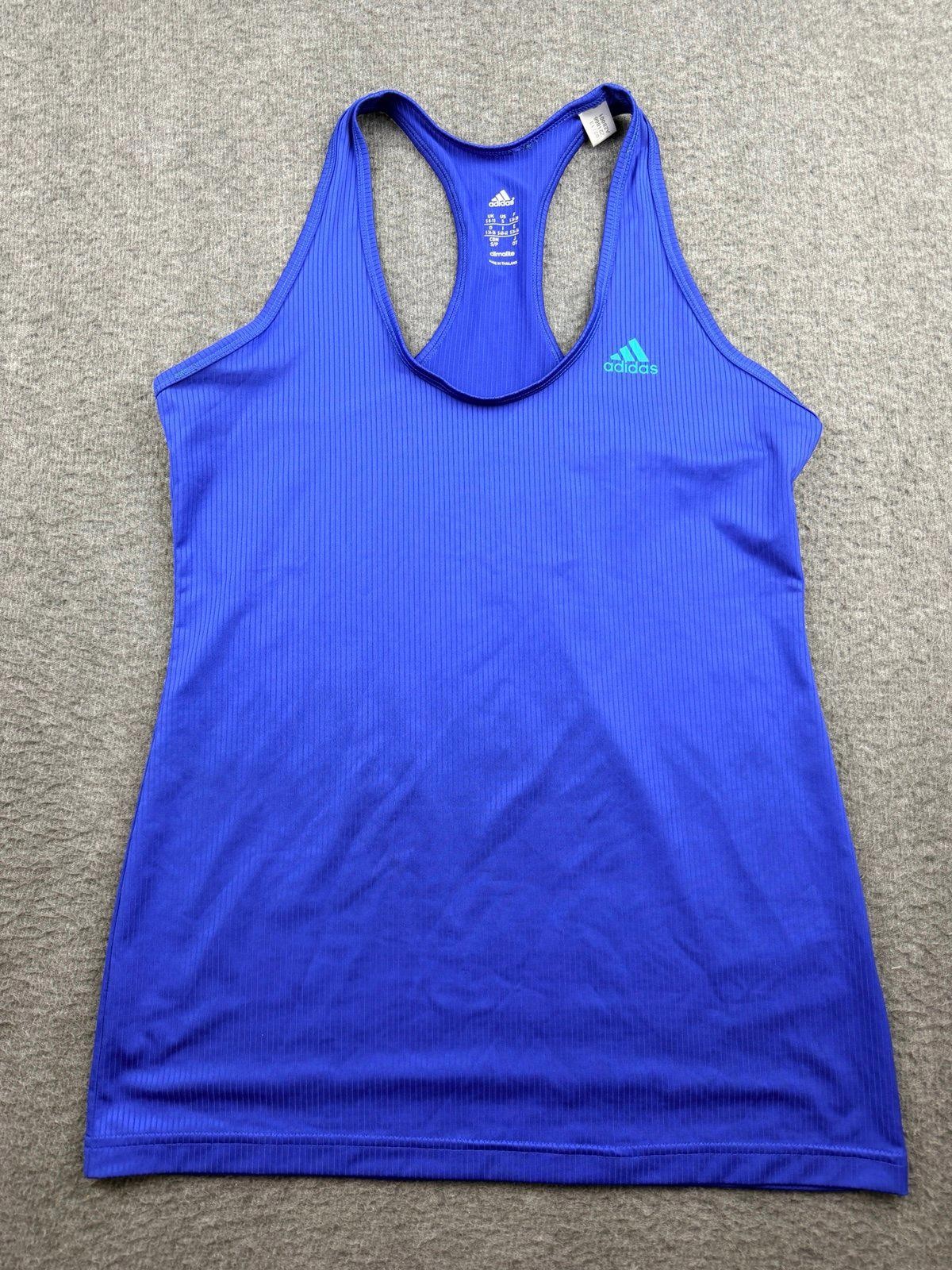 Adidas Women’s M Royal Blue Climalite Racerback Tank Top Athletic Running