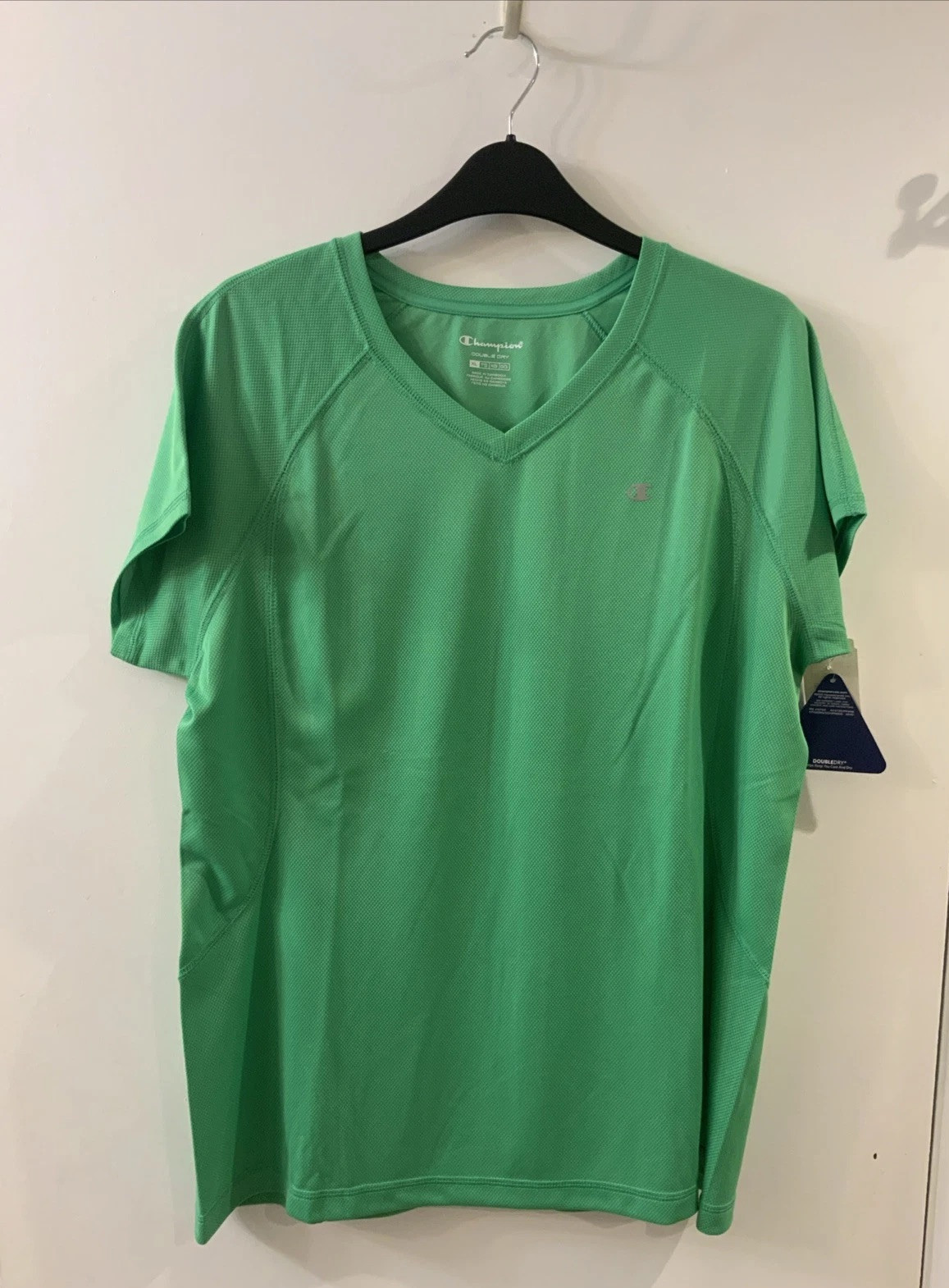 Champion Double Dry Training Tee Jersey Shirt W-S XL Green Lightweight Cool