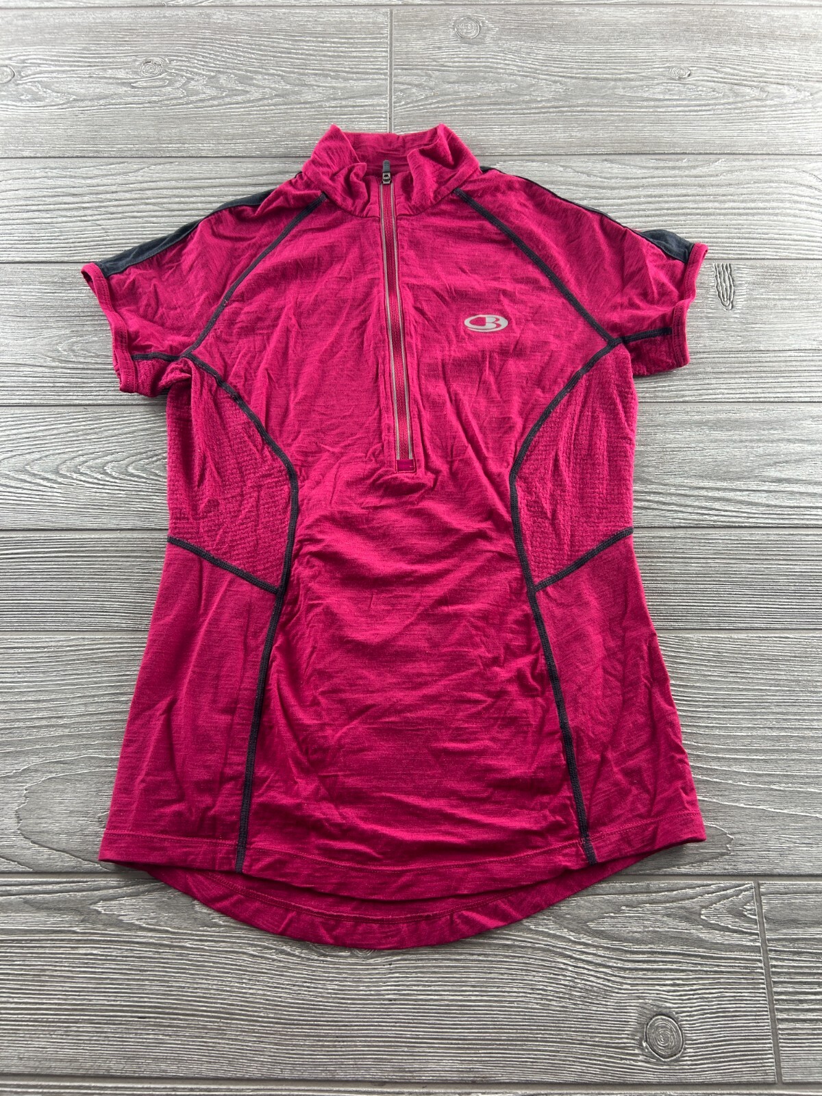 Icebreaker GT 150 Merino Wool Ultralite Women’s 1/4 Zip Shirt Pink Size XS