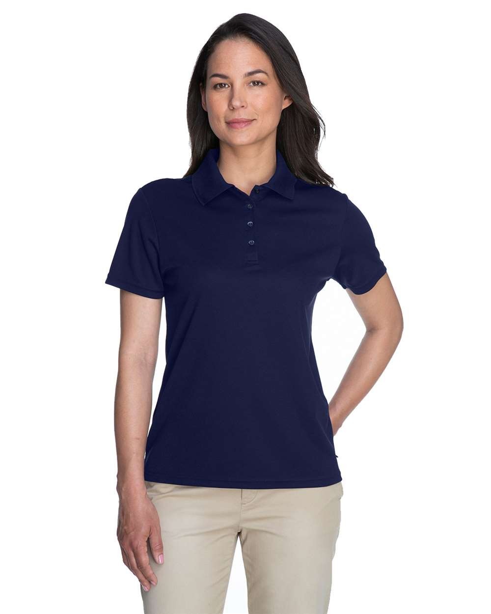 Women’s Navy Blue Performance Pique Polo Shirt Lightweight Mesh Size S NEW