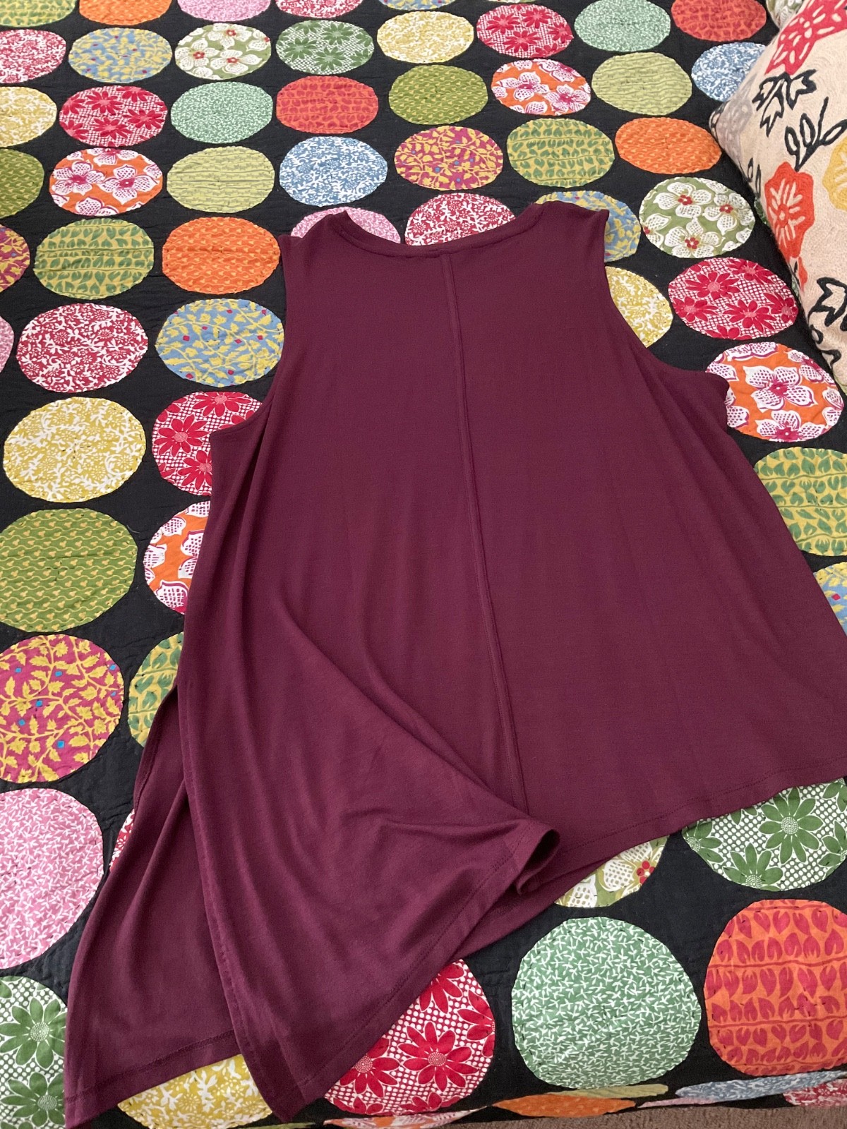 Athleta Cloudlight Asymmetrical/Side Tie Tank Burgundy XL Tall New w Tags