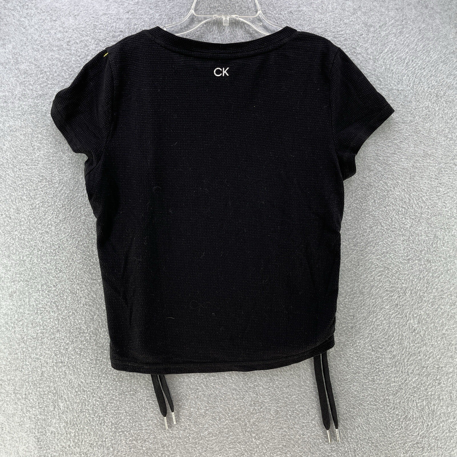 Calvin Klein Performance Womens Top Large L Side Drawstrigs Breathable Camisa
