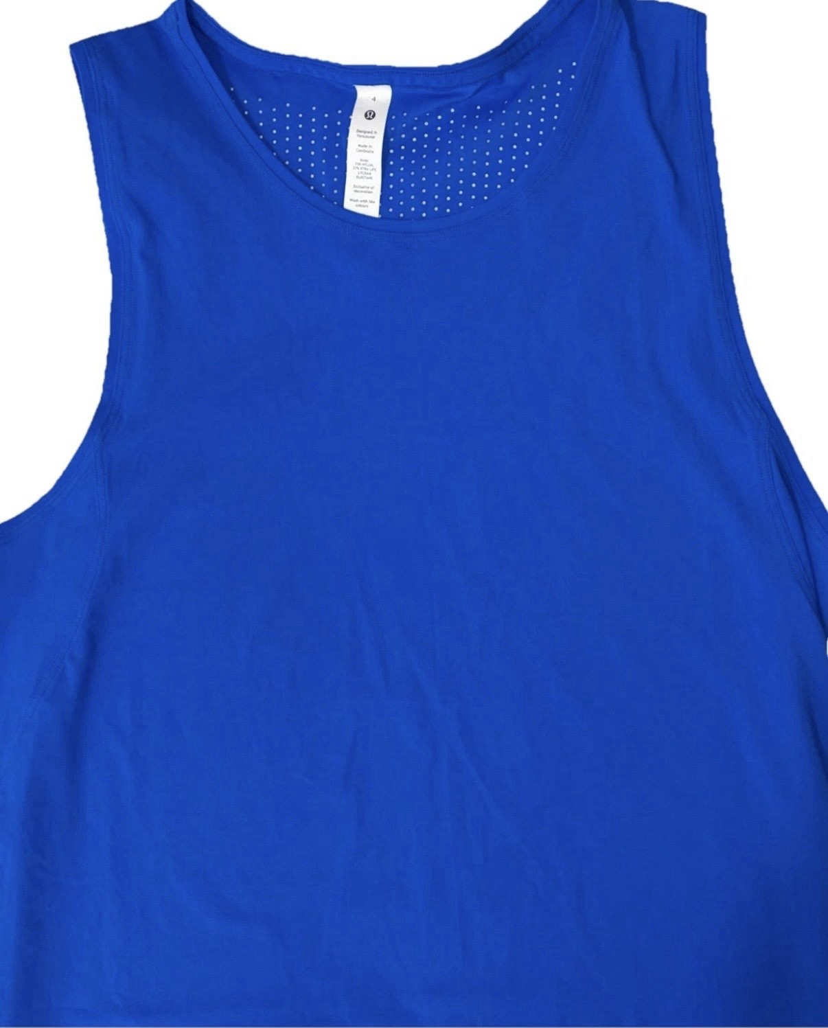 NWT☀️LULULEMON☀️SIZE 4☀️AUTHENTIC☀️RUN ON TANK☀️BRILLIANT BLUE☀️AUTHENTIC☀️