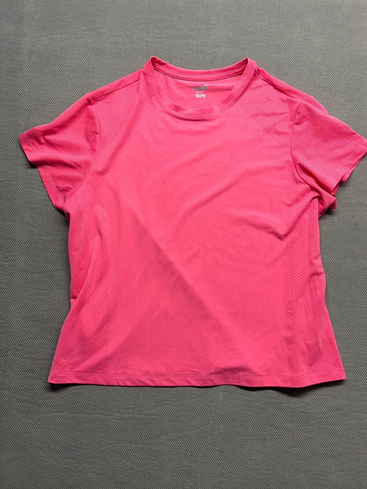 AVIA XL 16-18 PERFORMANCE TEE T-SHIRT “PINK COAT” COLOR SHORT SLEEVE